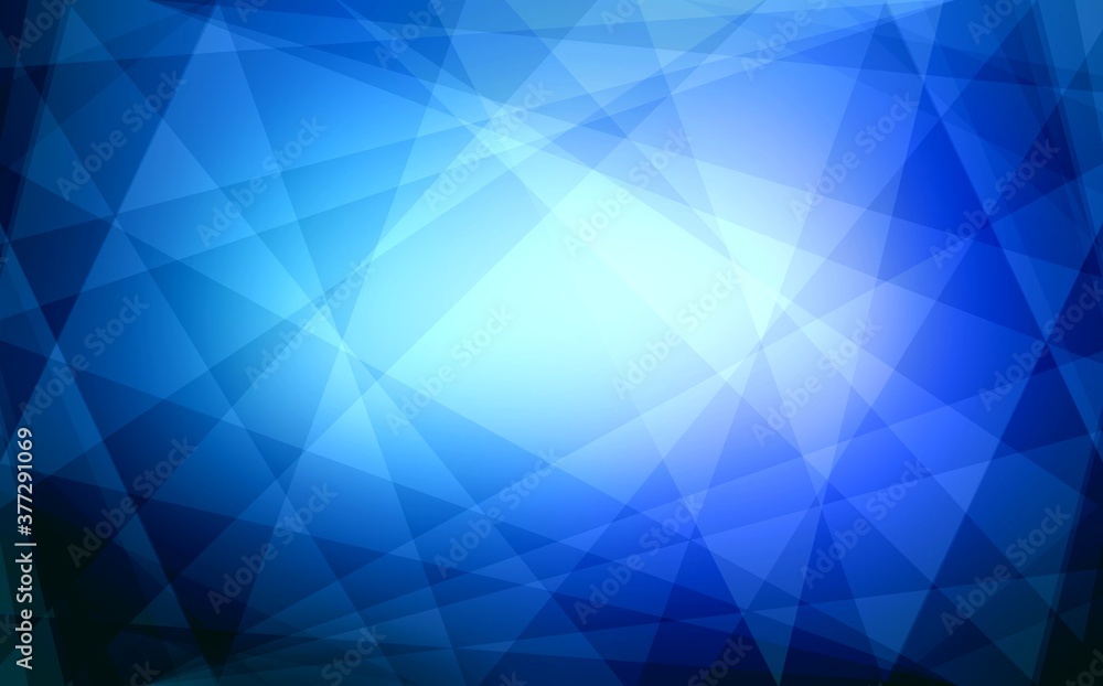 Blue crystal texture. Magical glowing glass background. Mosaic pattern.