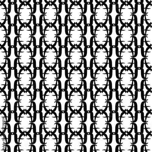 Vector abstract transparent geometric ornament monochrome black and white seamless pattern background tile with oval shaped elements 
