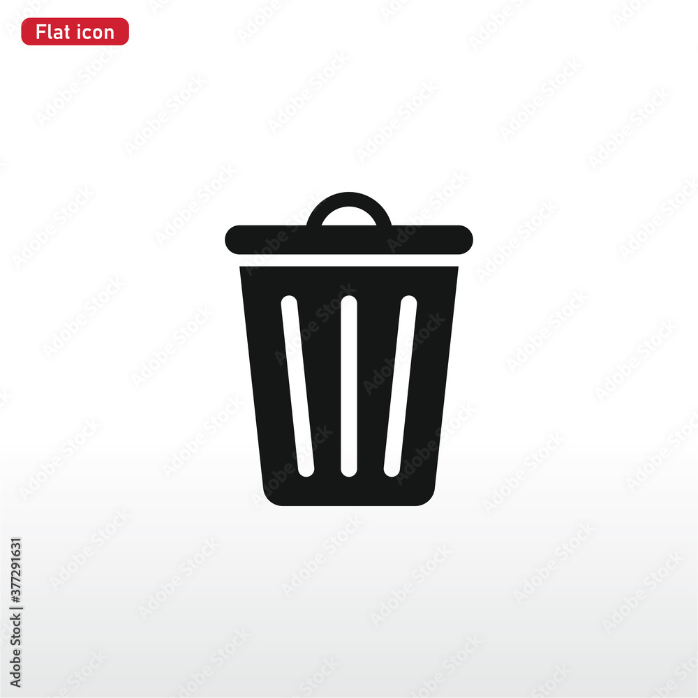 garbage icon vector . Trash can sign garbage icon vector . Trash can sign