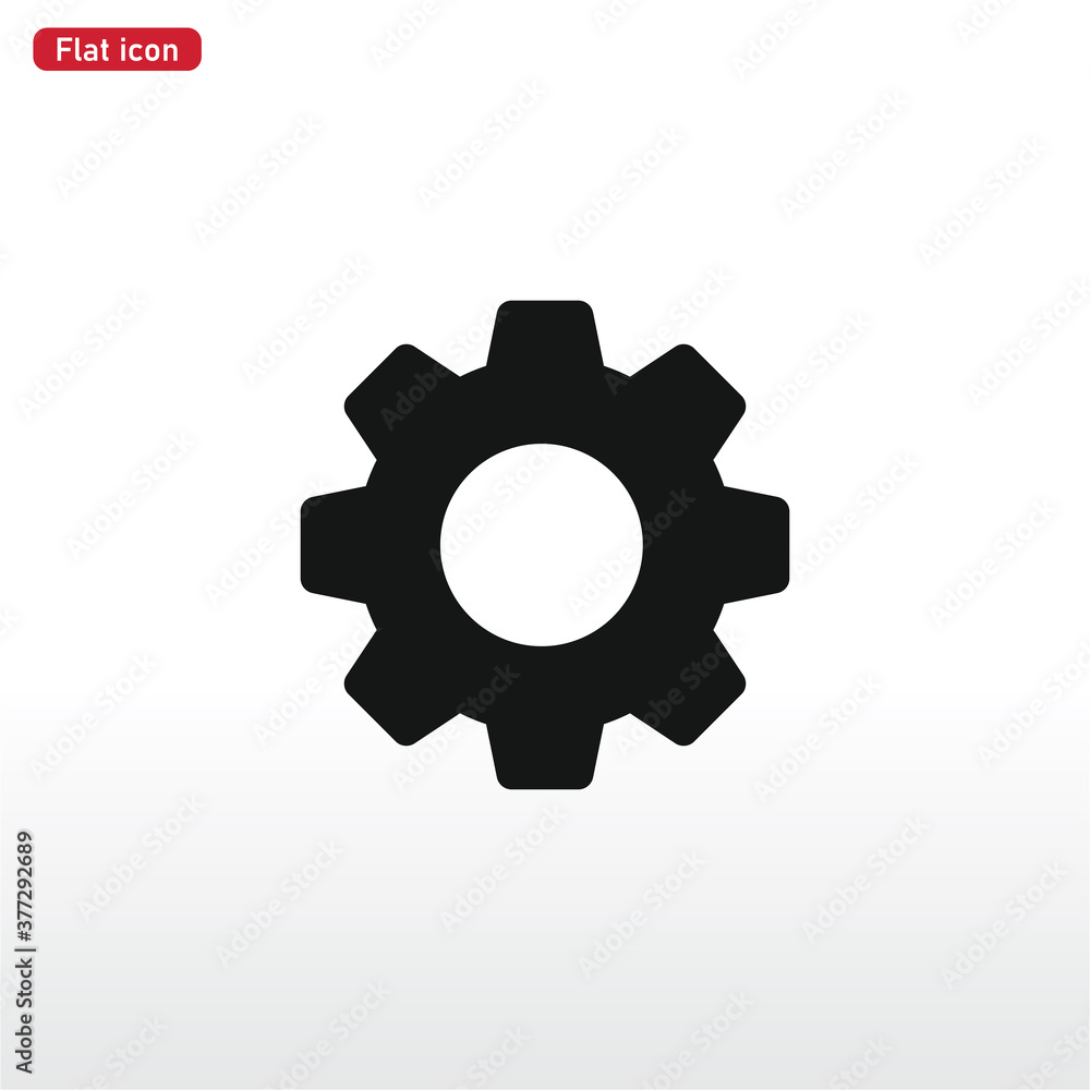 Setting gear icon vector . Gear sign