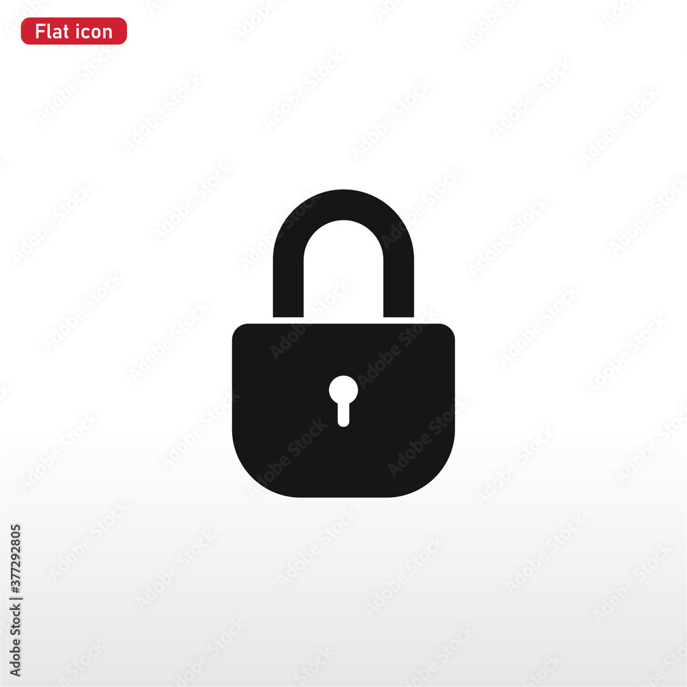 Lock icon vector . Protection sign . Security Lock icon vector . Protection sign . Security