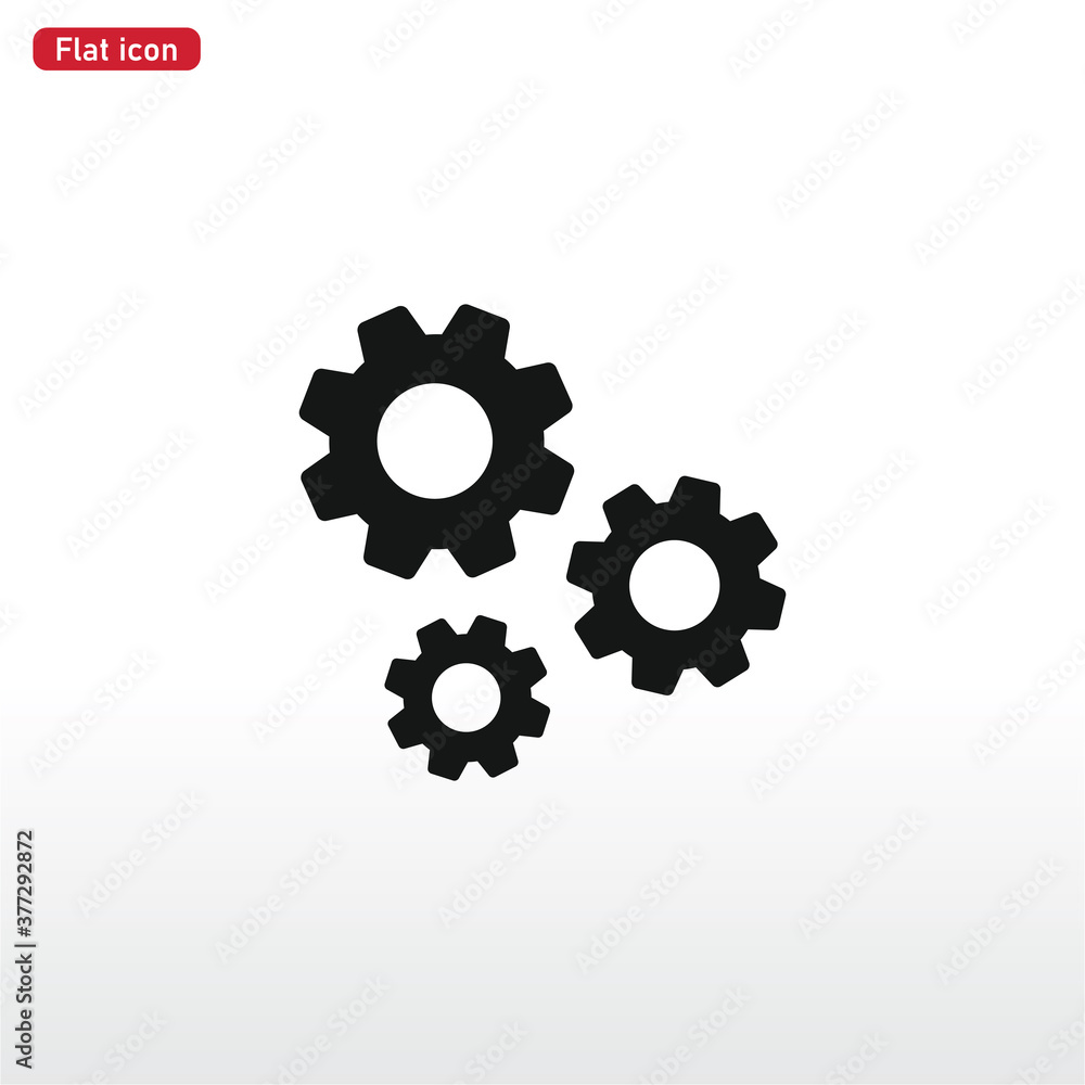 Mechanism icon vector . Gear sign Mechanism icon vector . Gear sign