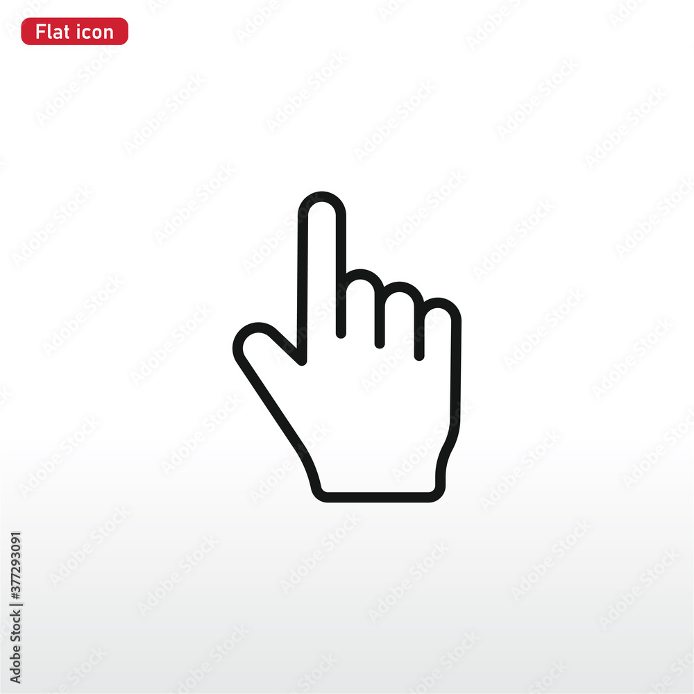 Finger icon vector . Hand sign . Pointer Finger icon vector . Hand sign . Pointer
