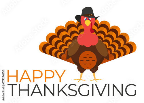 Happy Thanksgiving Celebration Design. Vector Illustration.