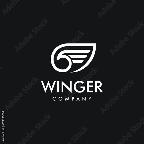 winger logo design template