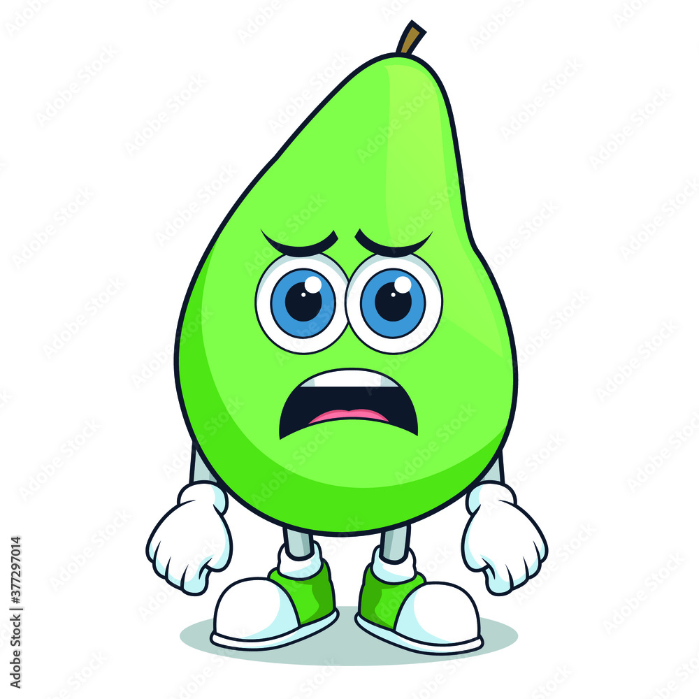 Fototapeta premium fruit pear icon mascot character