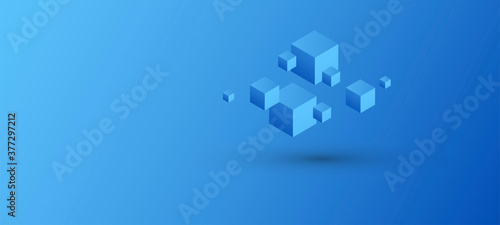 cubi, costruzioni, concetto, 3d, pixel	
