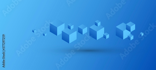 cubi, costruzioni, concetto, 3d, pixel	
