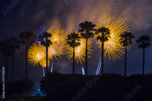 Fireworks in Perth on New Year's Festival 