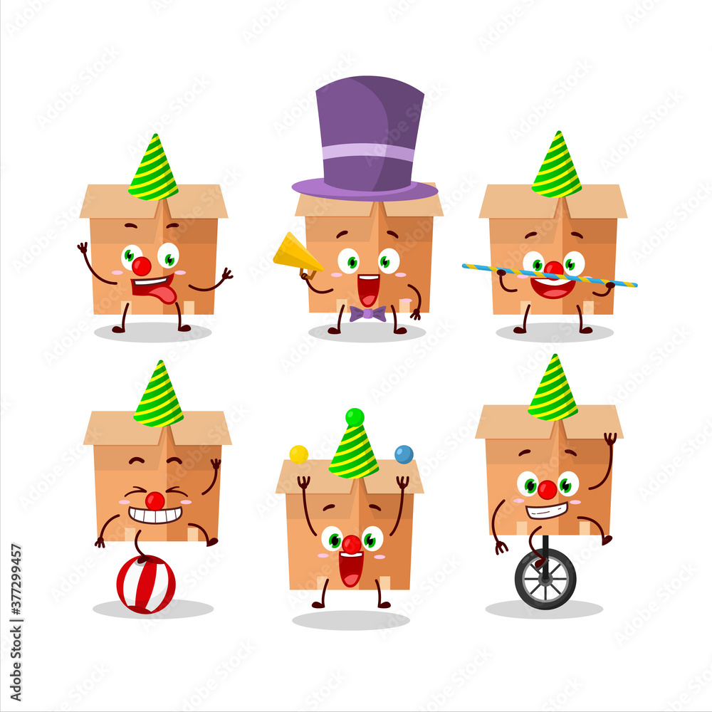 Cartoon character of office boxes with various circus shows Cartoon character of office boxes with various circus shows