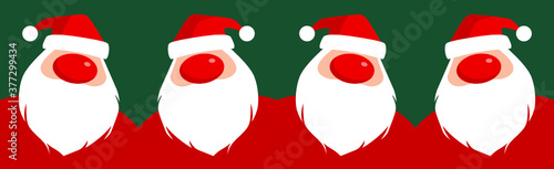 Verrückte Weihnachtsmänner als Bordüre