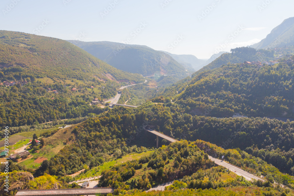 Road in the mountains near the city of Sarajevo. Bosnia and Herzegovina Road in the mountains near the city of Sarajevo. Bosnia and Herzegovina