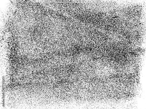 A black and white vector texture of a distressed rolled ink print. Ideal as a background or for adding texture. The vector file has a background fill and a texture layer for easy color scheme changes.