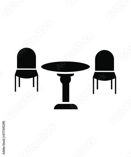 chair with table icon,vector best flat icon.