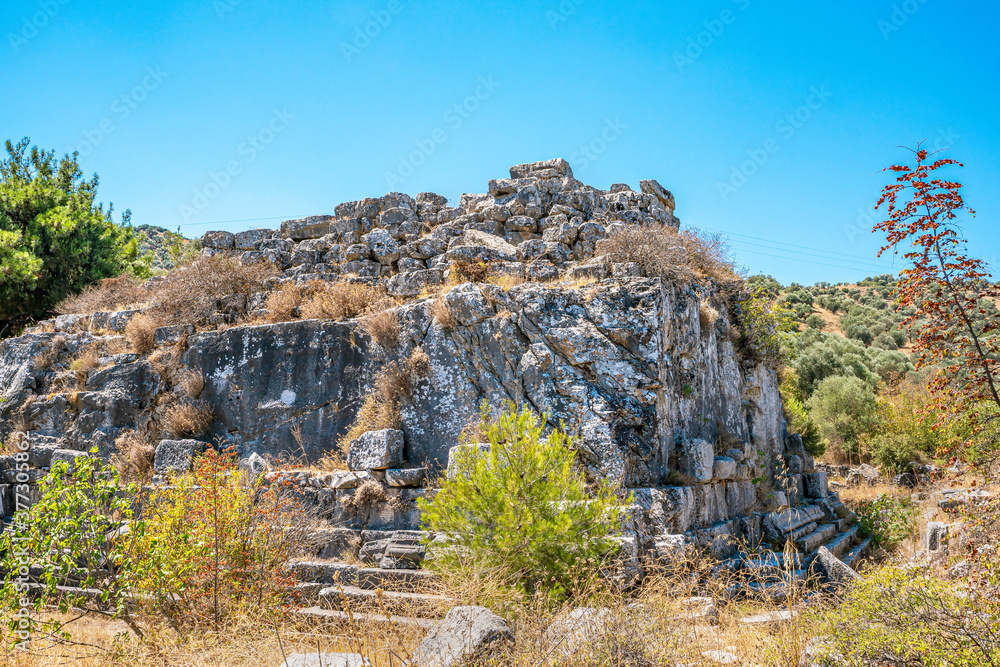 The Belevi Mausoleum, also known as the Mausoleum at Belevi is a Hellenistic monument tomb located in Turkey.