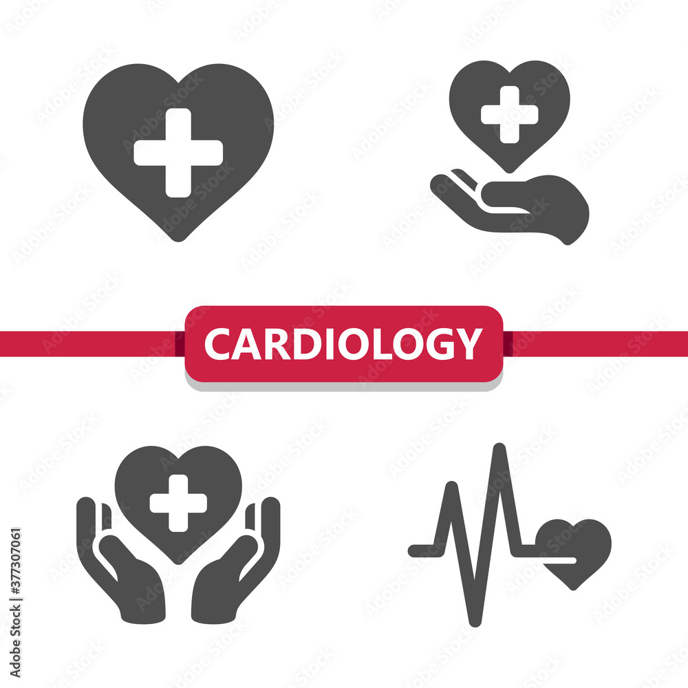 Obraz premium Cardiology Icons
