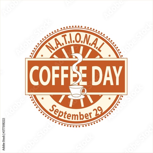 National Coffee Day Sign and Badge