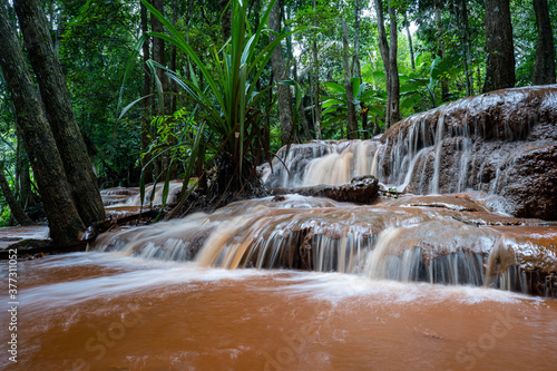 Beautiful Pawai waterfall in Rain Forest Tak Province Thailand. photo