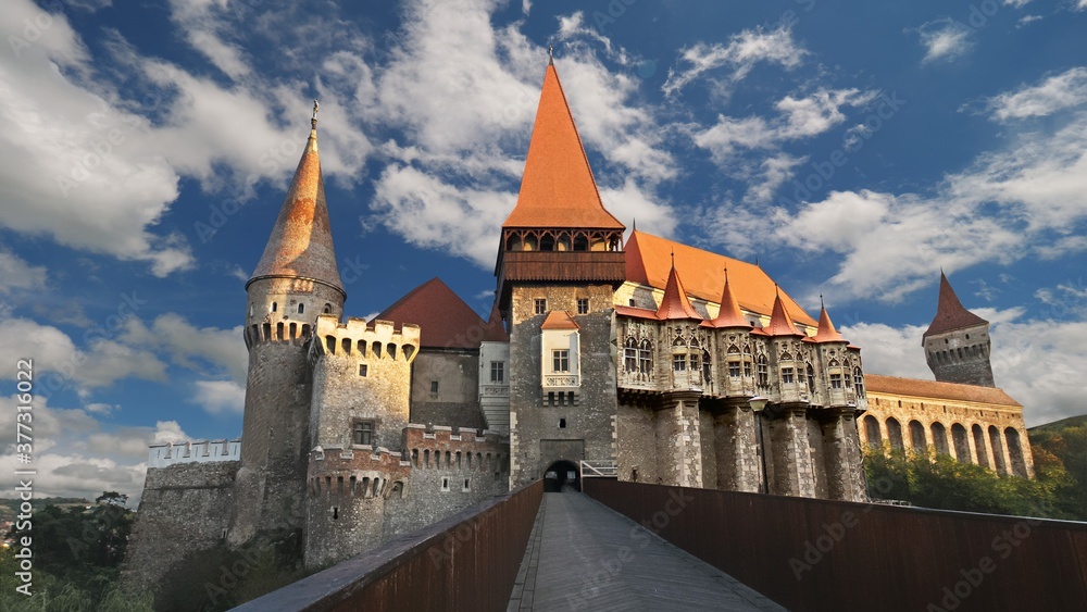 Hunedoara Castle, iconic touristic destination in Romania