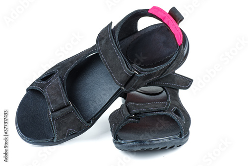 Pair of black female sport sandals