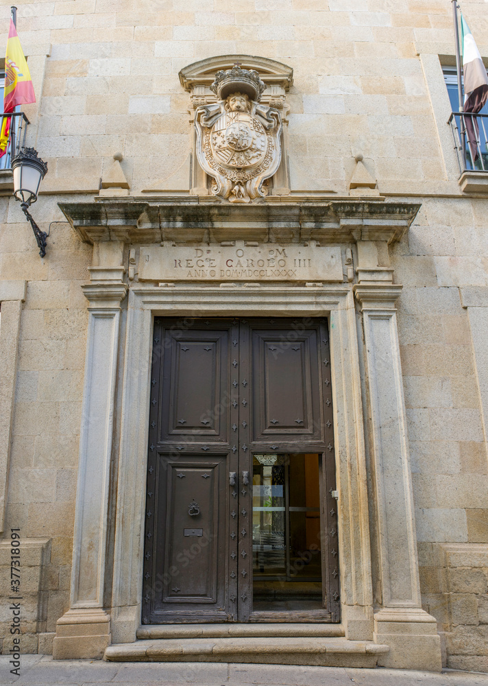 Superior Court of Justice of Extremadura, facade, Caceres, Spain