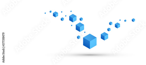  cubi, costruzioni, concetto, 3d, pixel