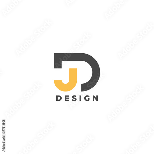 Simple and modern initial logo J and D design template. Good for any company industries.