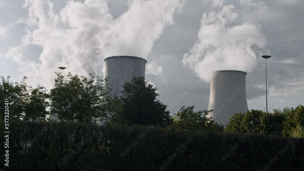 Cooling Towers in Power Plant Generating Steam Cooling Towers in Power Plant Generating Steam