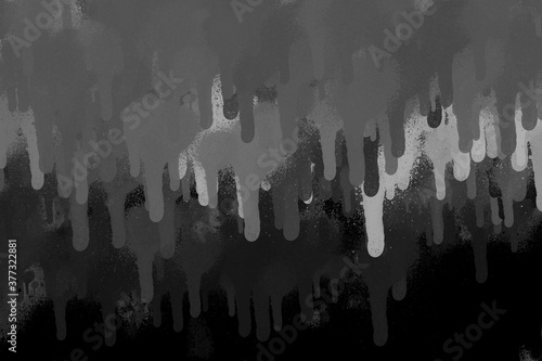 Black spray paint ink texture. Graffiti painting on the wall. Street art and vandalism. Digitally airbrushed paper background.