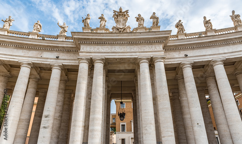 Colonnades of the St. Peter's Square in the Vatican City State.