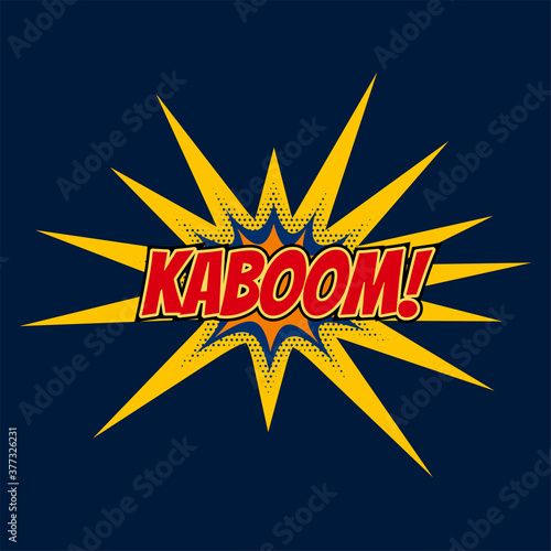 kaboom chat bubble expression in comic style