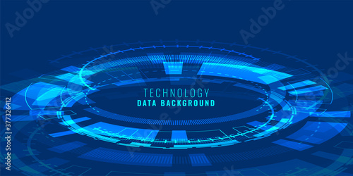 futuristic perspective high tech lines diagram banner
