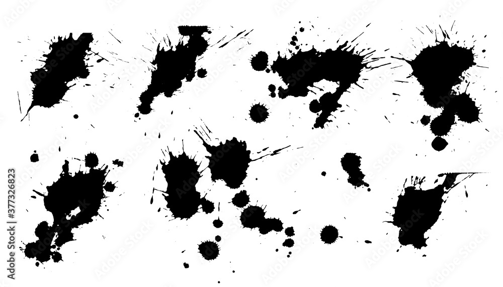 set of ink splat stain texture design set of ink splat stain texture design
