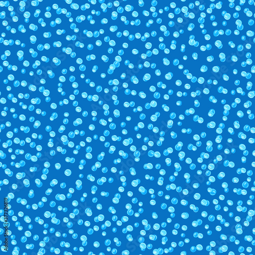 Little water bubbles doodle seamless pattern. Blue colors palette with clean theme. Simple aqua print.