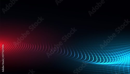 digital technology mesh wave concept background