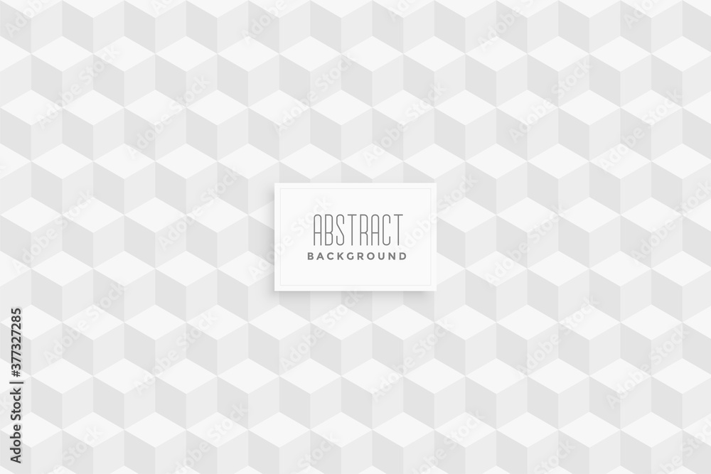 3d cube style white pattern background design