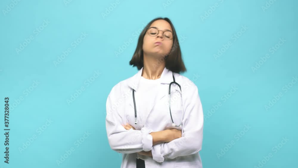 Young doctor indian woman angry and in a bad mood Young doctor indian woman angry and in a bad mood