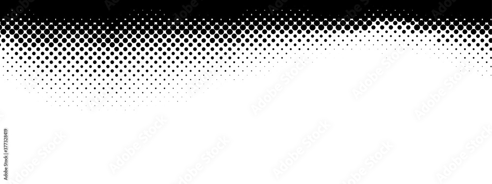Abstract halftone monochrome dotted pattern.