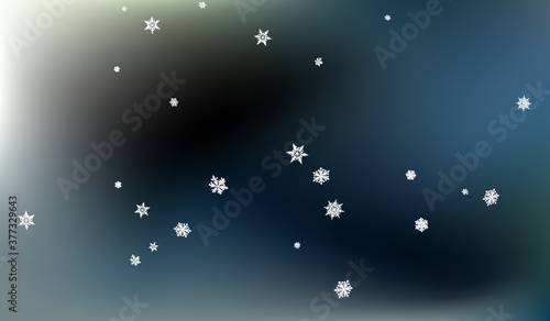 Silver Snow Panoramic Vector Gray Background. 