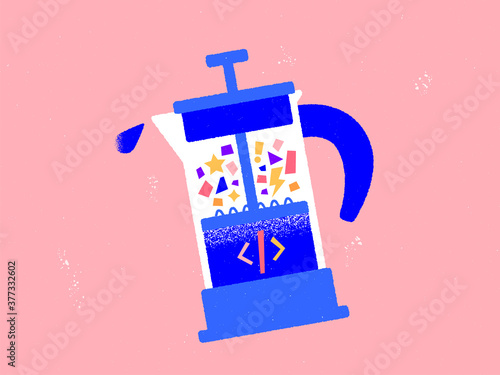 Creative thinking, turning ideas into code concept