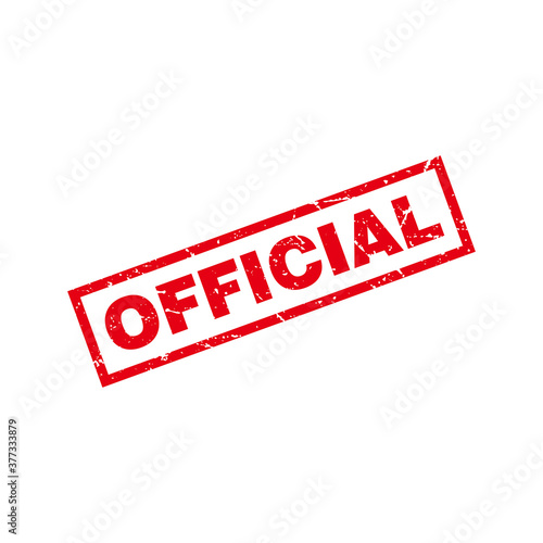 Abstract Red Grungy Official Rubber Stamps Sign with Circle Shape Illustration Vector, Official Text Seal, Mark, Label Design Template