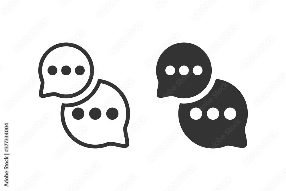Obraz premium Chat icons. Messages vector icons. Speech bubbles. Vector illustration