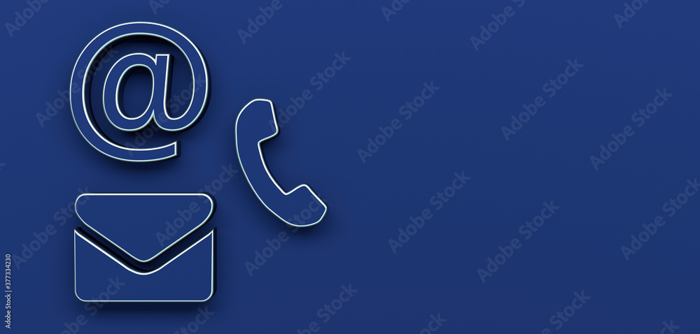 Obraz premium business contact icon symbol for internet as template - 3D Illustration