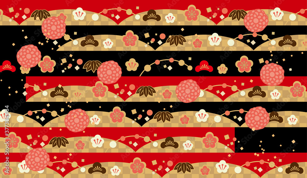 21年正月の和柄背景パターンstock Vector Adobe Stock