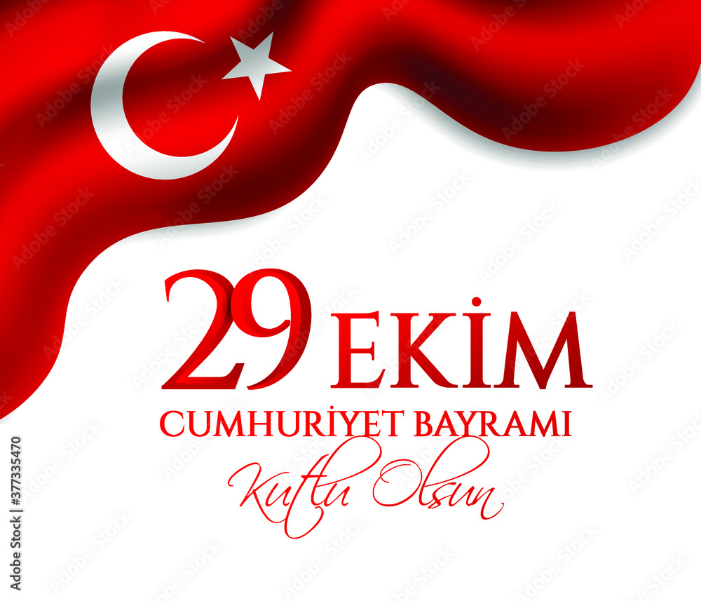 Obraz premium 29th october national republic day of turkey