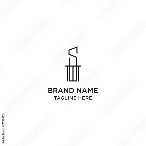 Letter SW Buildings logo template design Vector illustration 