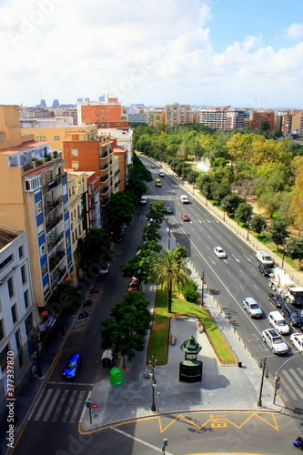 Beautiful landmarks, streets, squares, towers and buildings from Valencia, Spain.