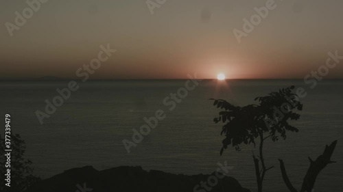 Very beautiful sunrise, sea and sun