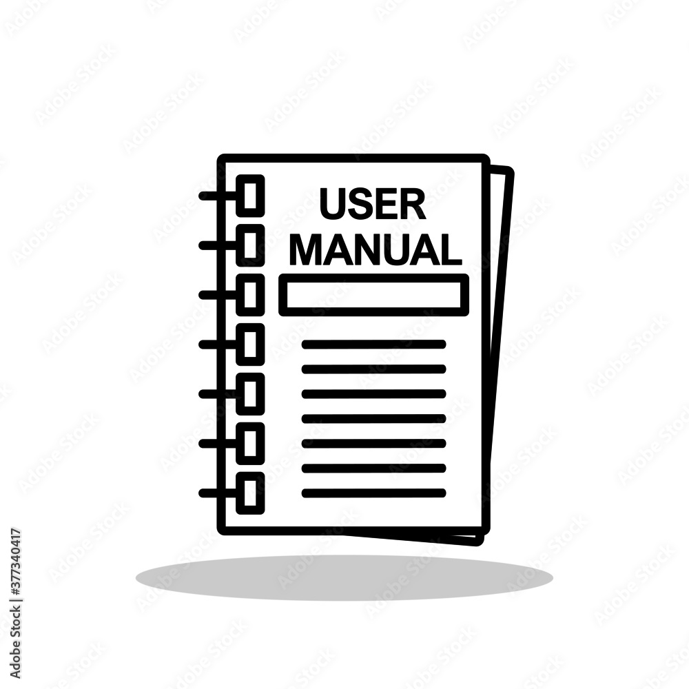 User Manual icon in trendy flat style. User guide book symbol for your web site design, logo, app, UI Vector EPS 10. User Manual icon in trendy flat style. User guide book symbol for your web site design, logo, app, UI Vector EPS 10.