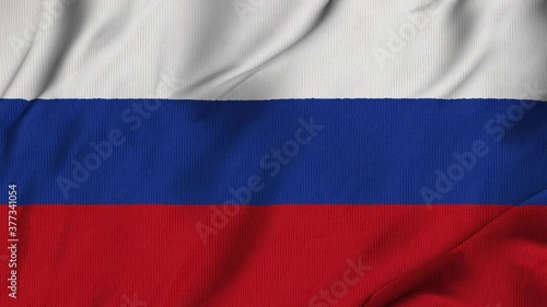 Russian cloth/canvas waving flag in loop